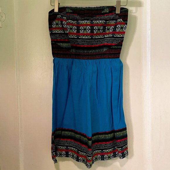 UO Silence & Noise Printed Strapless Dress - Picture 2 of 5